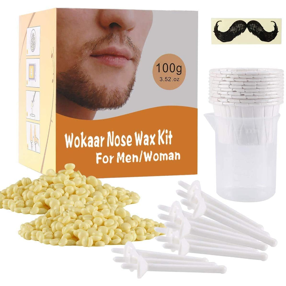Wokaar kit cera nasal 100 g para depilación rápida y cómoda.