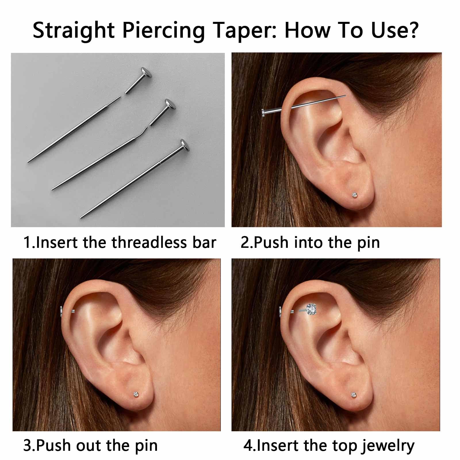 WOLAYI G23 taper sin rosca recto 16G, inserción estable.
