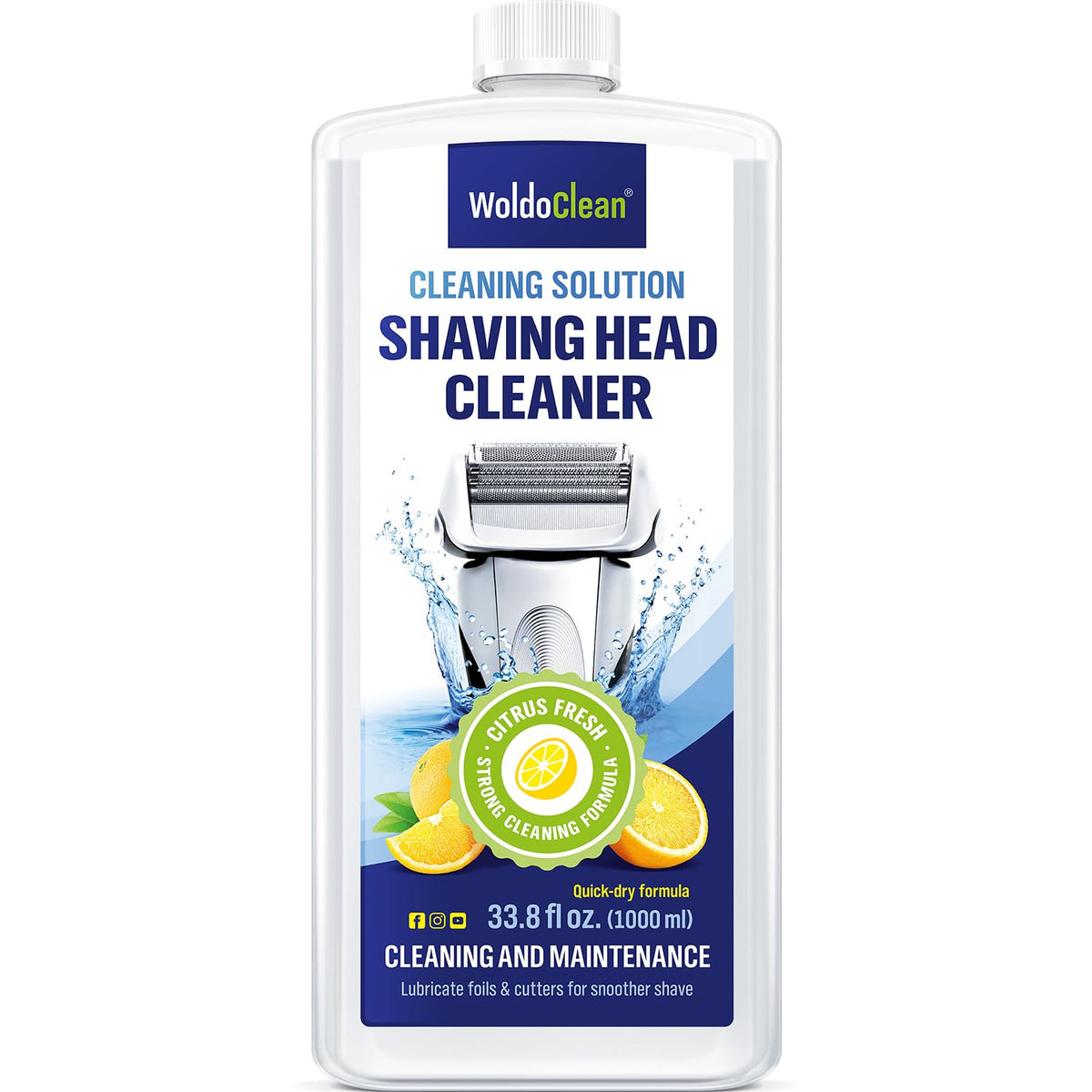 WoldoClean limpiador para maquinilla Braun CCR limón, limpieza profunda para afeitado diario