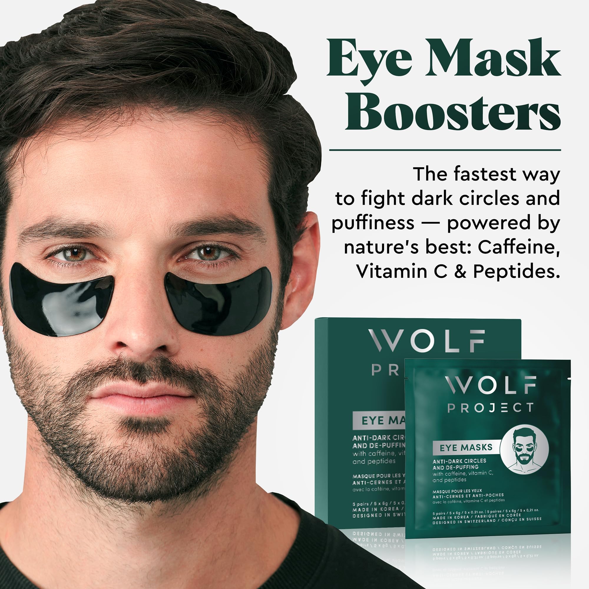 Wolf Project parches bajo ojos con vitamina C para iluminar la mirada