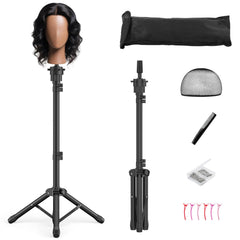 Soporte de cabello Womnwomn con tripode 50 pulgadas para practicar peinados con estabilidad