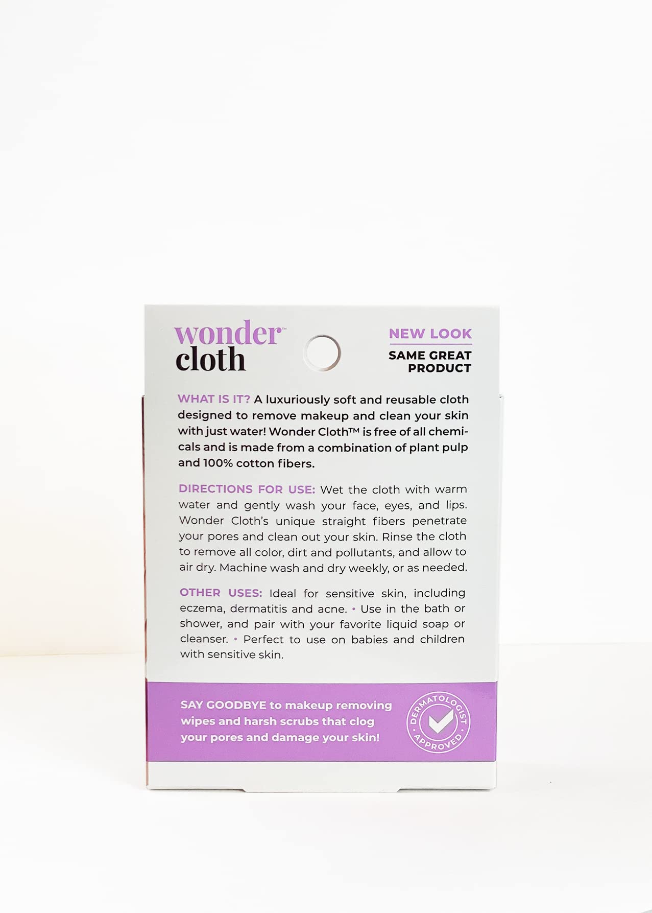 Fibra suave de Wonder Cloth exfolia piel para limpieza profunda y suave