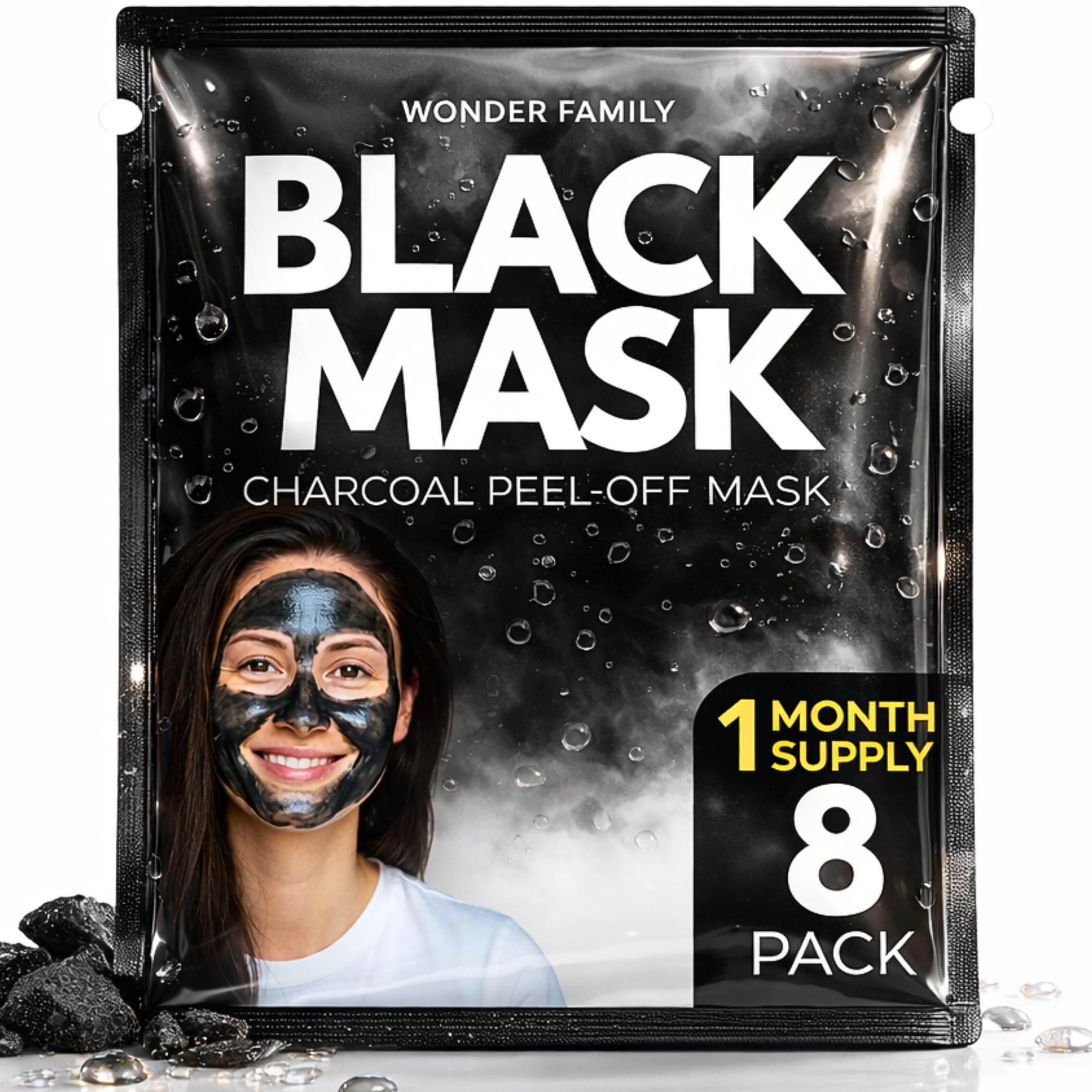 WONDER FAMILY mascarilla negra despegable para limpieza de poros