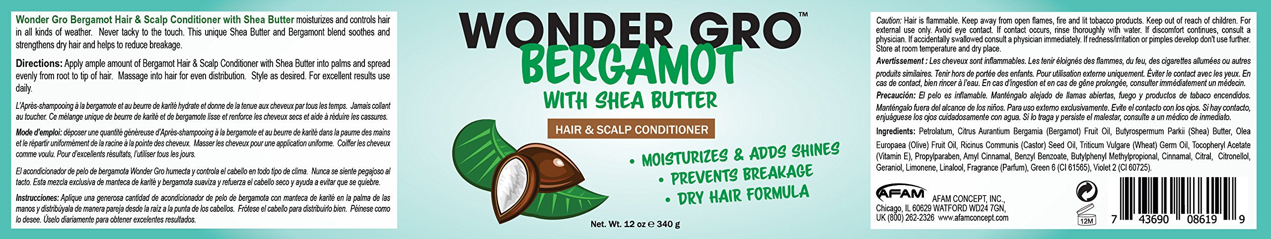 Aplicación de Wonder Gro Bergamot distribuyendo la crema desde la raíz.