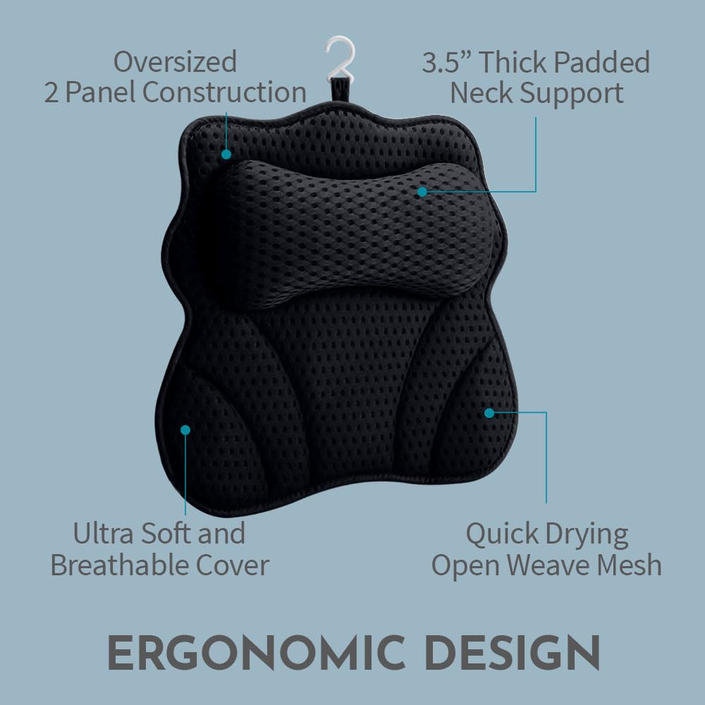 WONDERfoam soporte cuello y hombros para un baño más relajante.