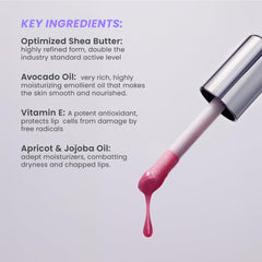 Wonderskin Aceite Labial Rehab Serum, hidratación intensa para labios secos.