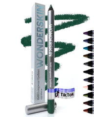 Delineador Wonderskin verde 1440, duración prolongada para color intenso durante todo el día.