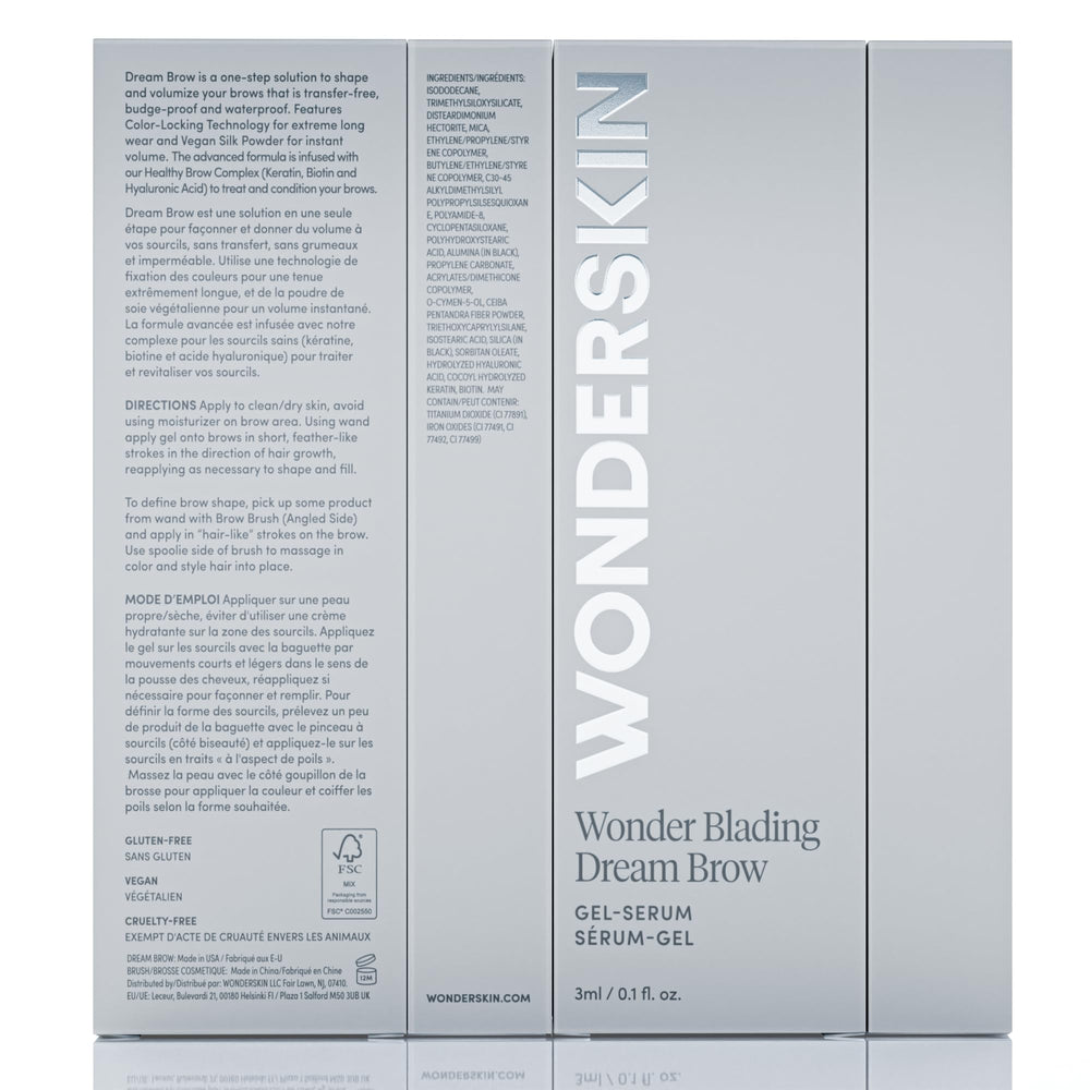 Wonderskin Dream Brow Gel libre de crueldad y no se prueba en animales