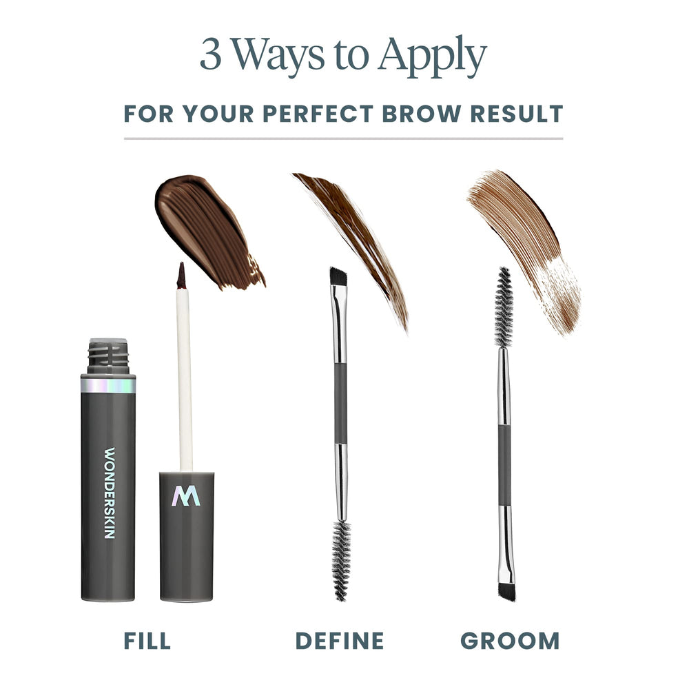 Wonderskin Dream Brow Gel incorpora polvo de fibra de seda para volumen ligero
