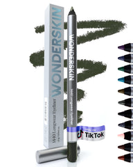 Wonderskin Eyeliner 1440 Verde, aplicación precisa para delineado definido.