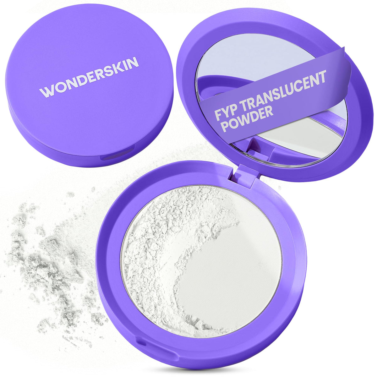Wonderskin FYP Powder compacto translúcido para difuminar poros y líneas finas.