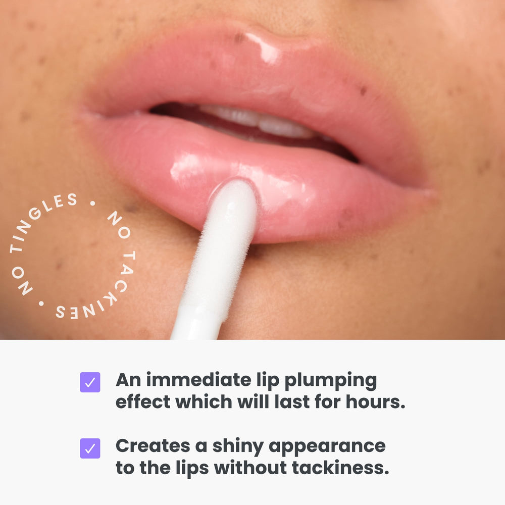 Wonderskin Lip Relapse gloss echantsillon-rose offre une teinte satinée durable