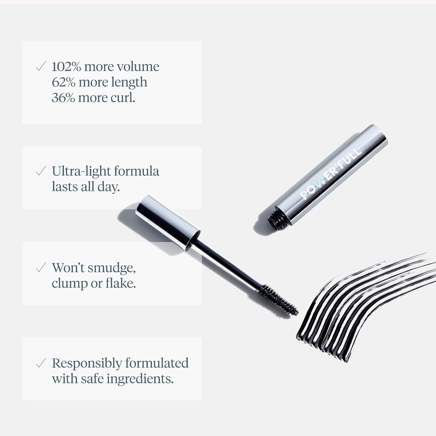 Curva natural al aire para rizo suave con Wonderskin Mascara