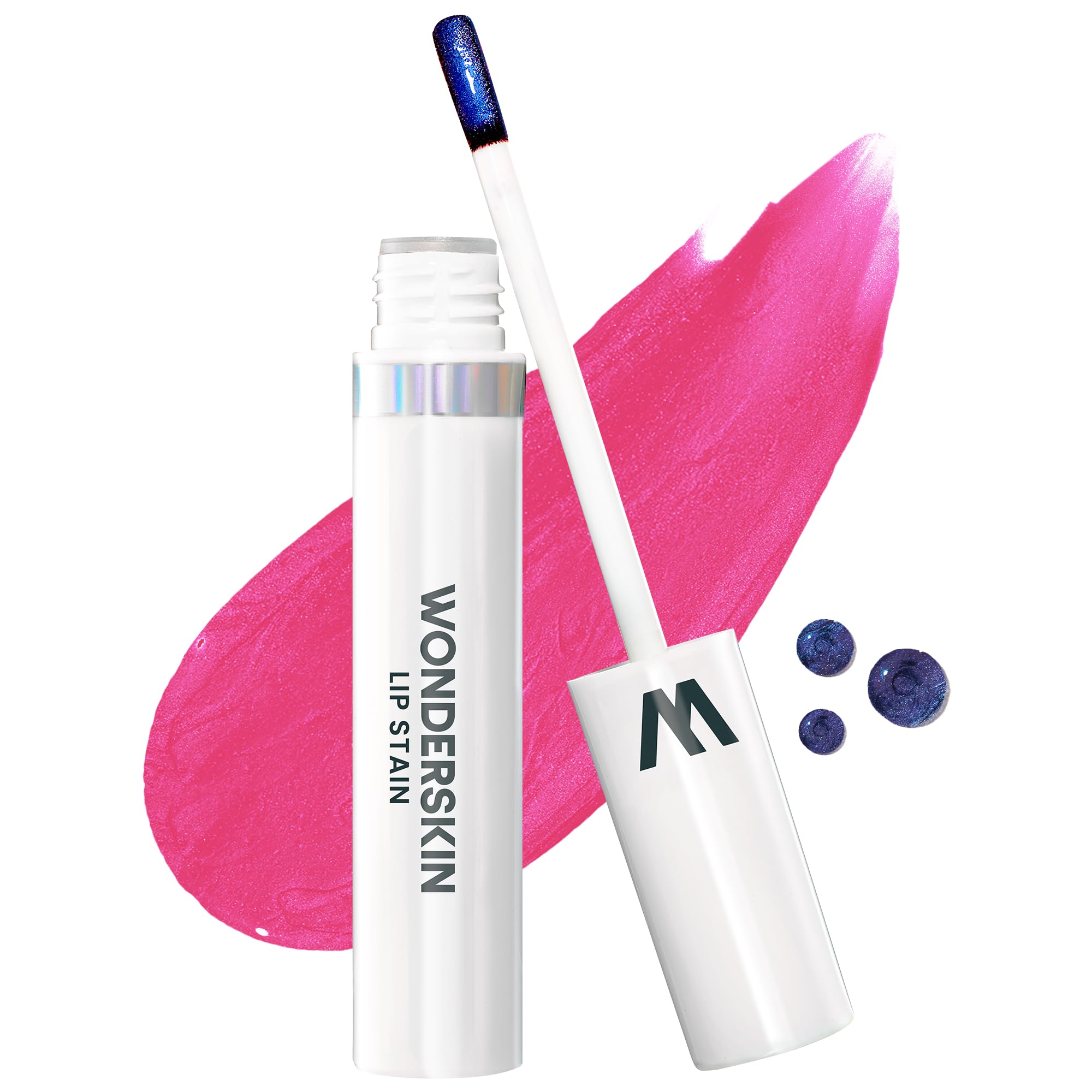 Wonderskin Neon Rose tinte labial, aplicación suave y color duradero.