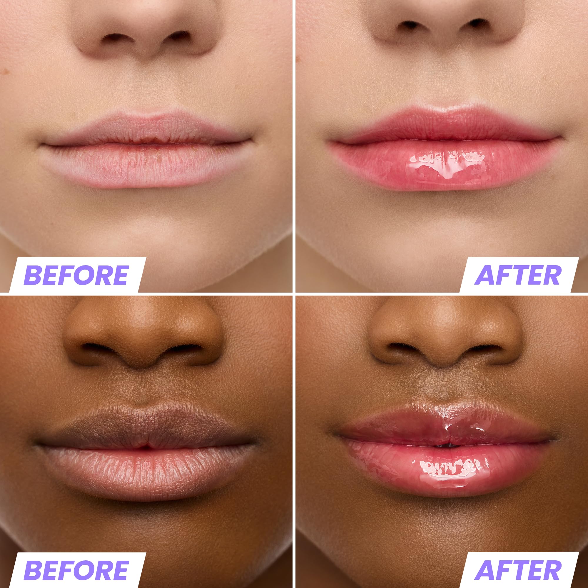 Muestra translúlida de Wonderskin suero labial para realzar el color natural de labios