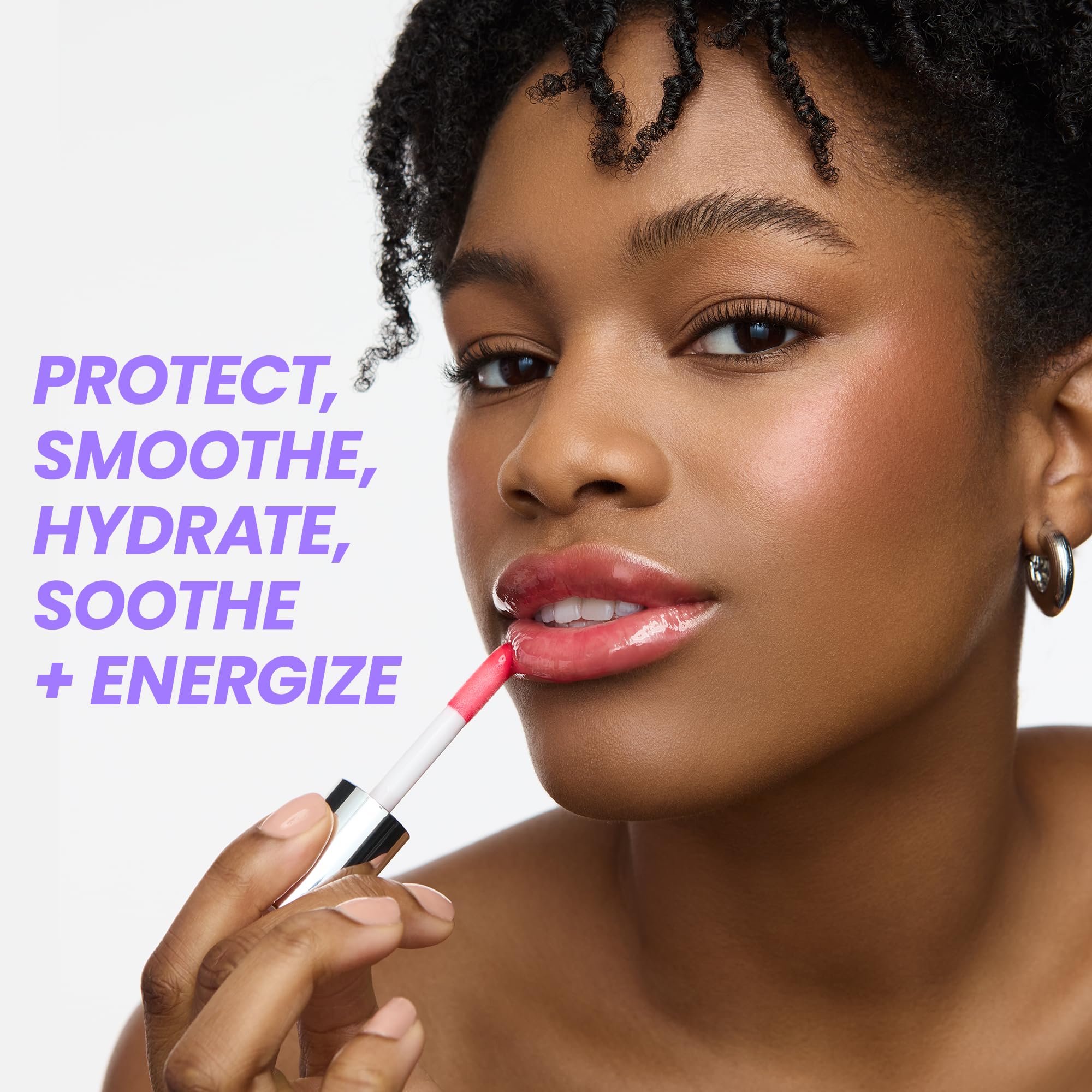 Uso diario con Wonderskin suero labial para labios secos y tiernos