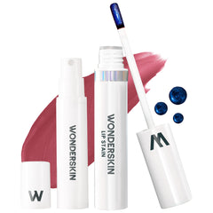 Bouteille Wonderskin Wonder Blading avec étiquette, démontrant précision d application sur les lèvres
