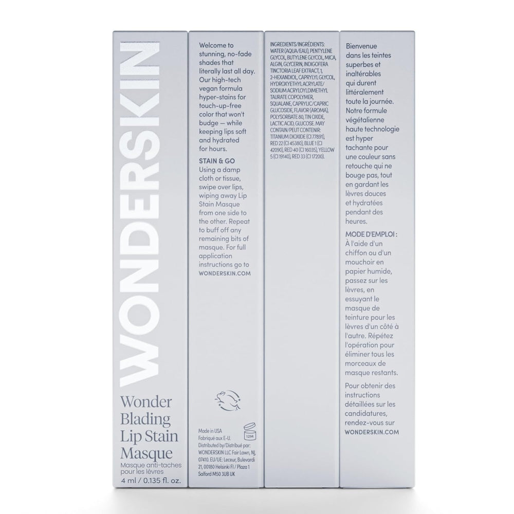 Wonderskin Wonder Blading : peel révèle couleur durable après retrait.