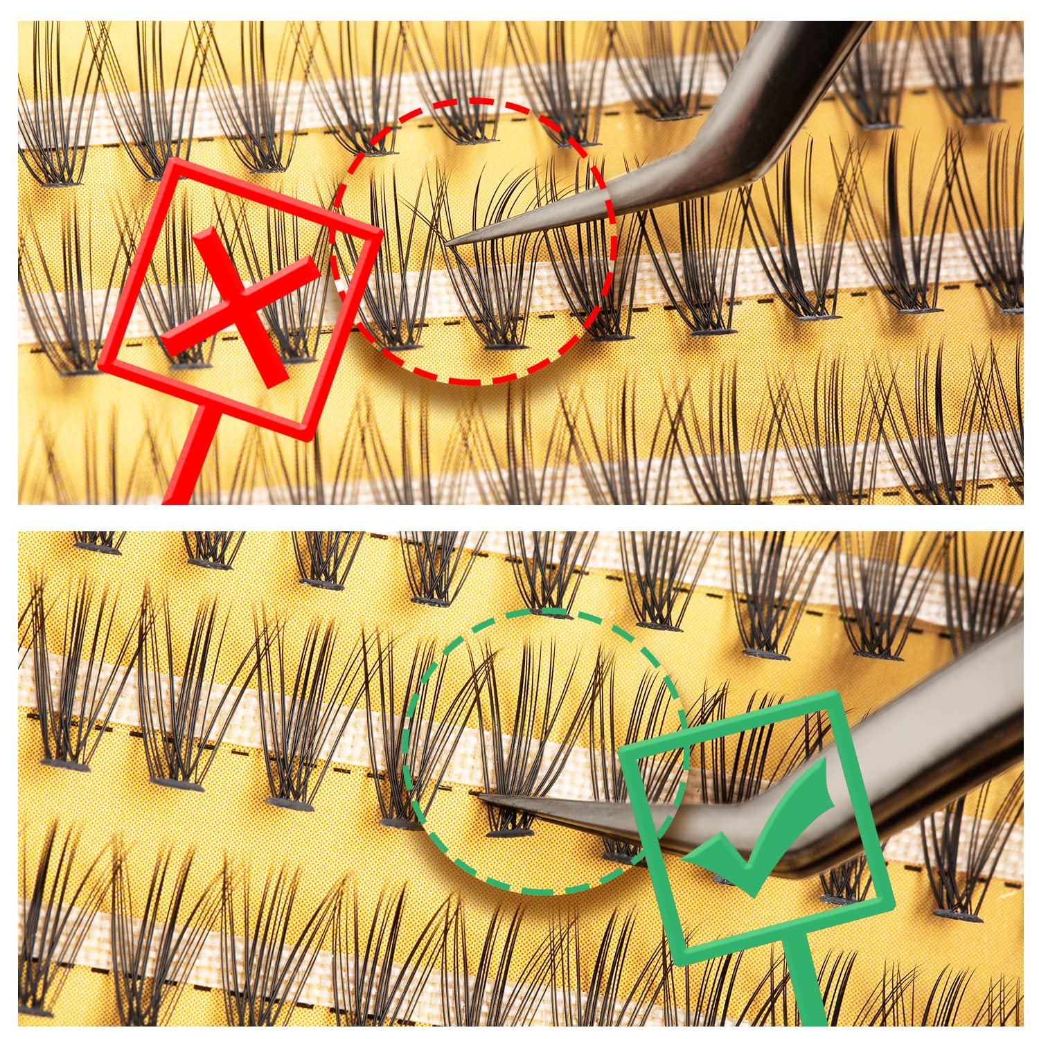 Efecto natural con pestañas en clúster de WONSIS para uso diario.