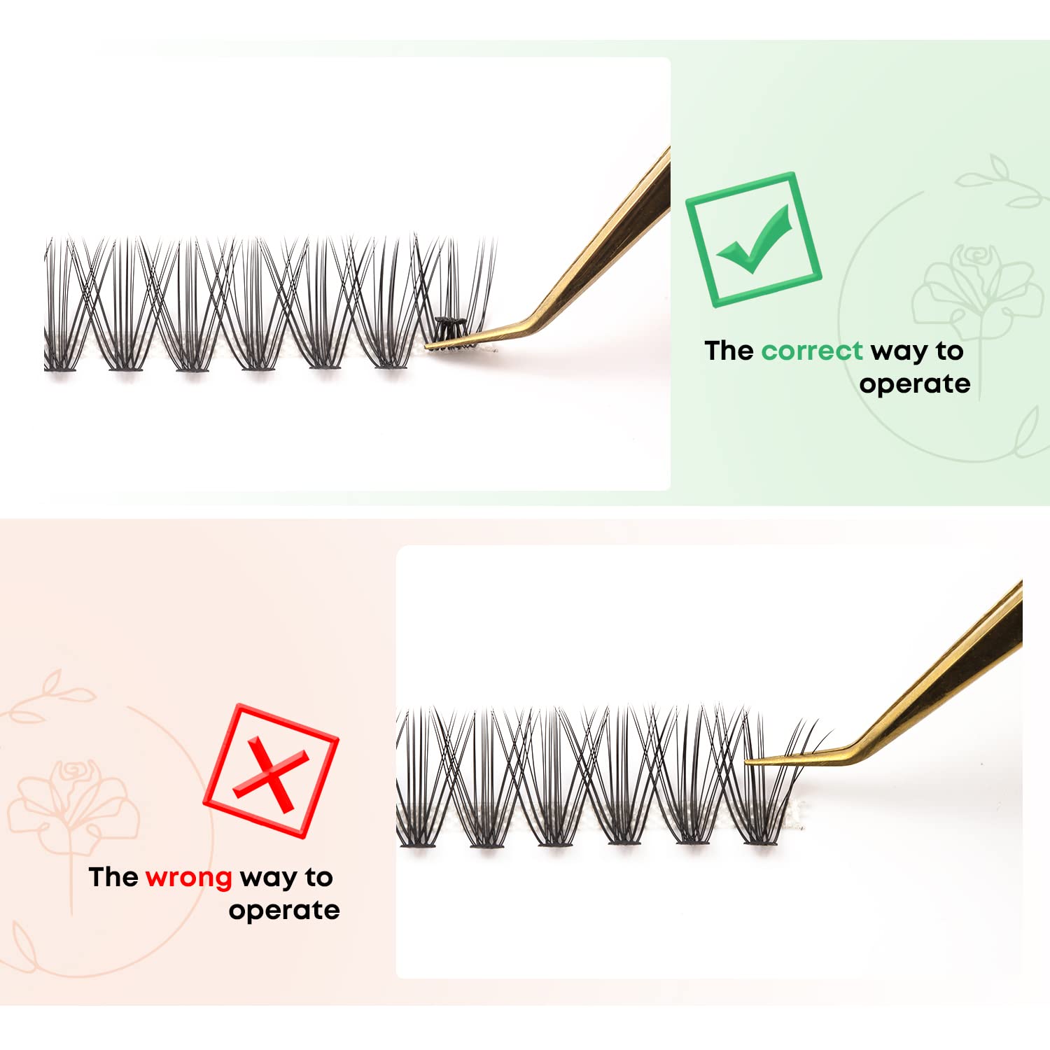 Pestañas WONSIS 20D con curl C para ojos más abiertos y definidos.