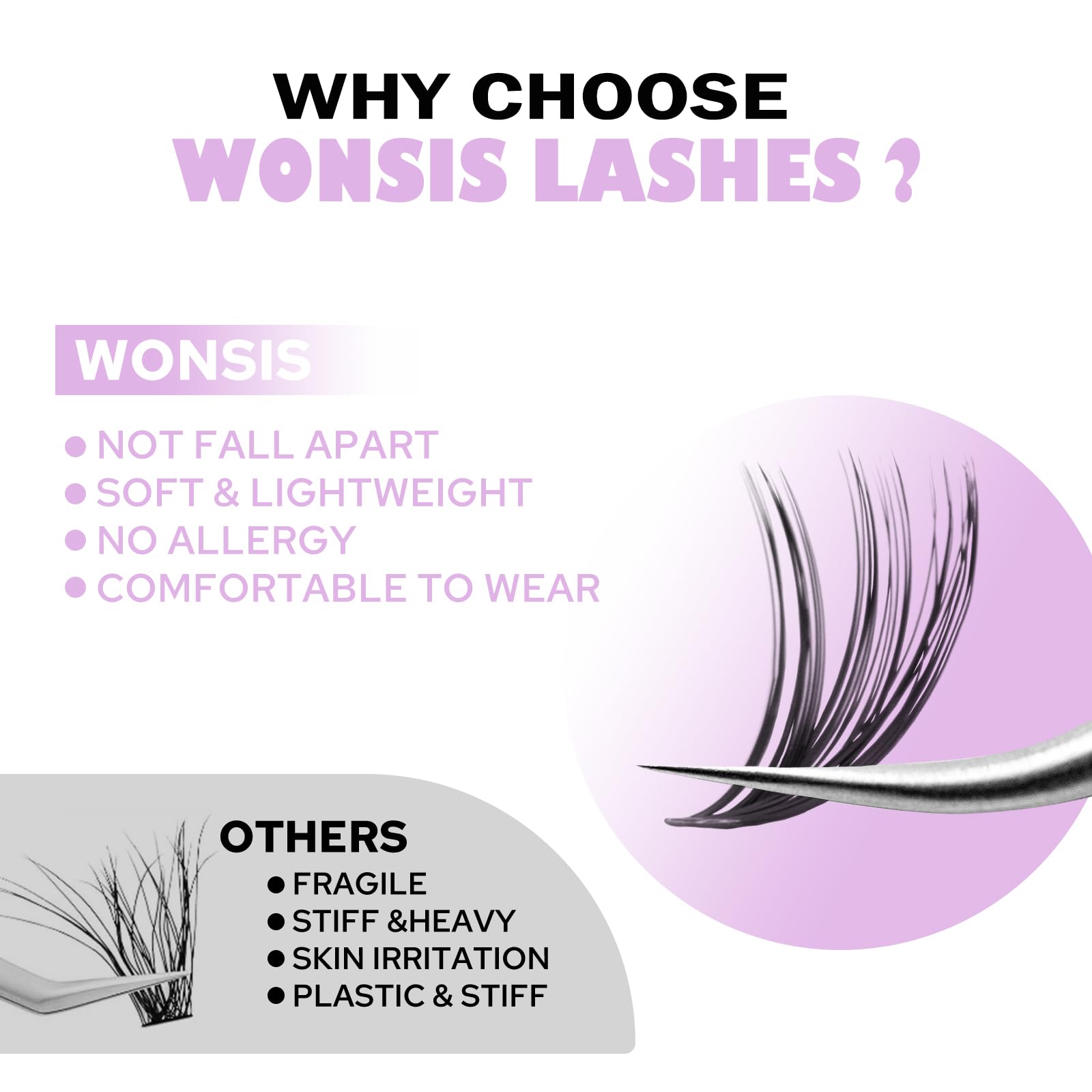 Extensiones WONSIS de 8 a 16 mm para estilos versátiles