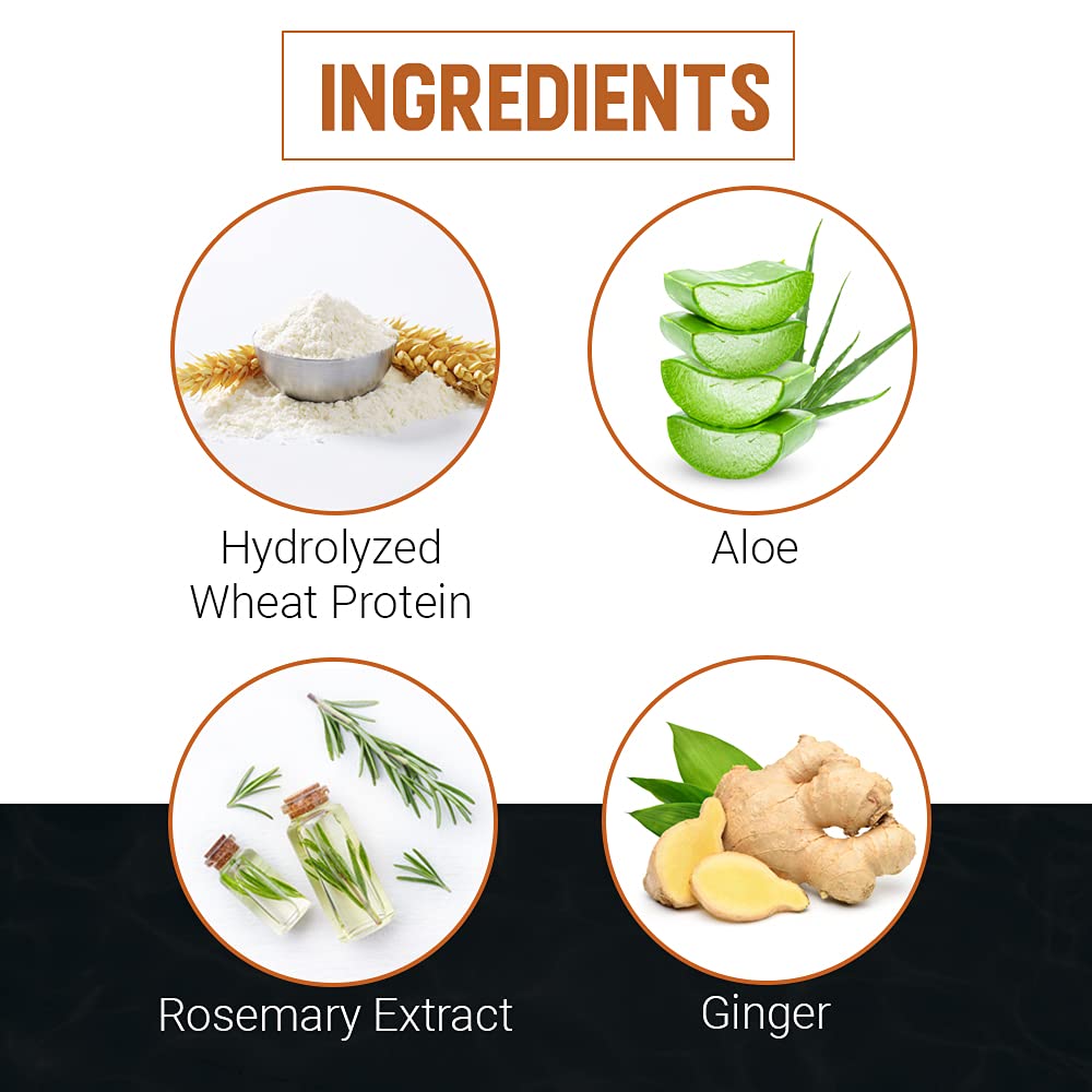 Bioactivos botánicos de Woodys Mega Firm Gel: jengibre, romero y aloe fortalecen y acondicionan.