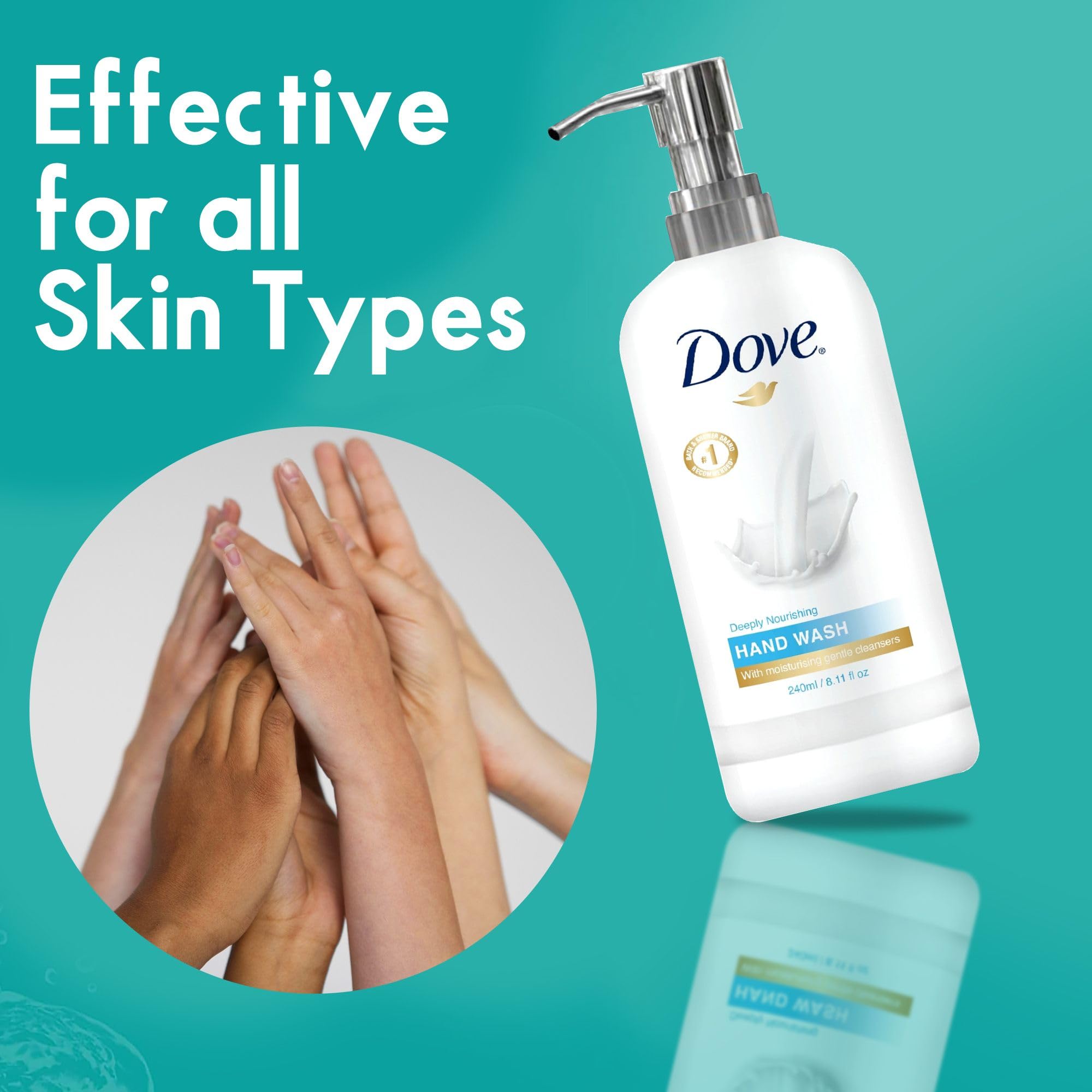 World Amenities Dove Uso en hogares y oficinas para higiene compartida.