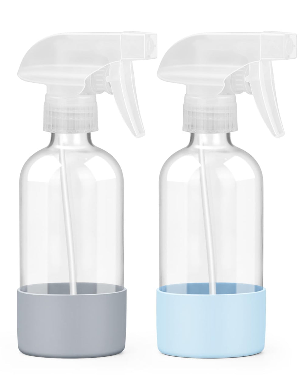 Worldgsb botellas de vidrio 236 ml con manga silicona para manejo seguro.