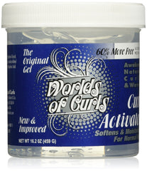 Worlds Of Curls Gel Activador Regular Definición drástica para rizos definidos