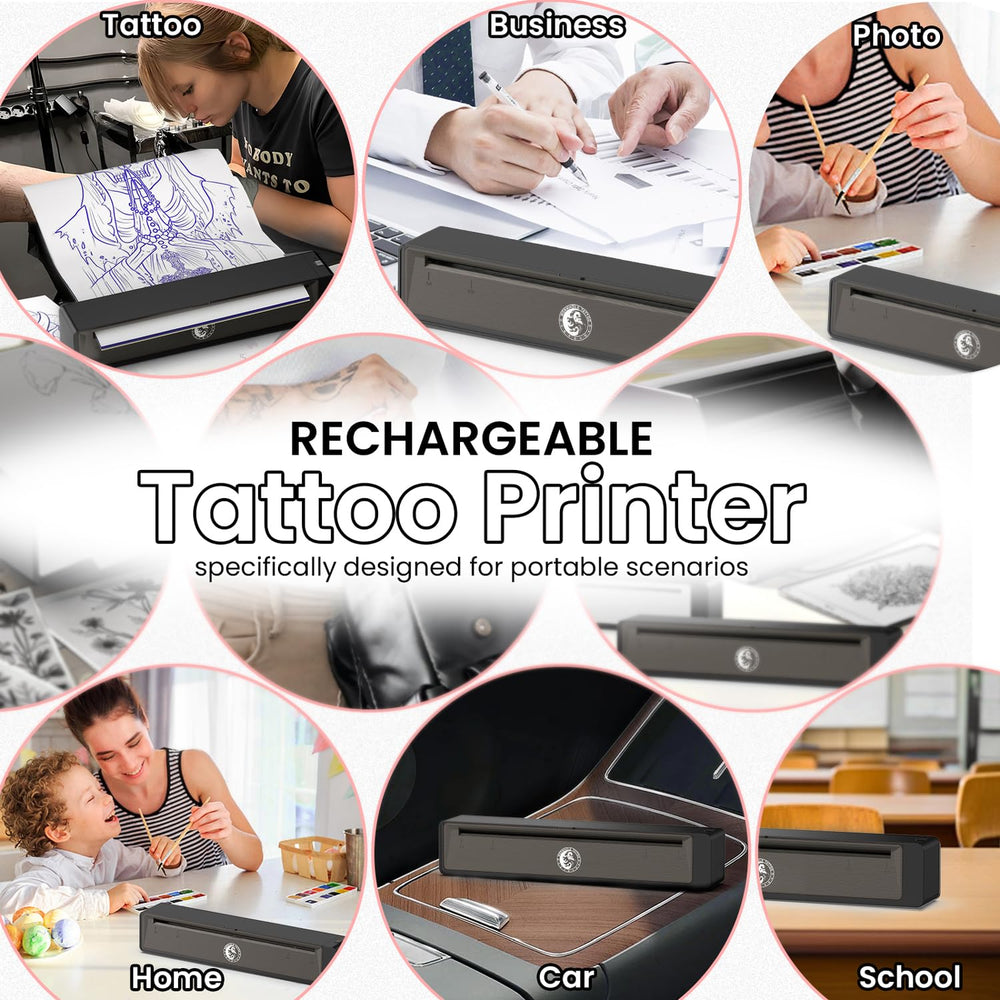 Wormhole Tattoo Stencil Printer ofrece impresiones nítidas y trazos definidos.