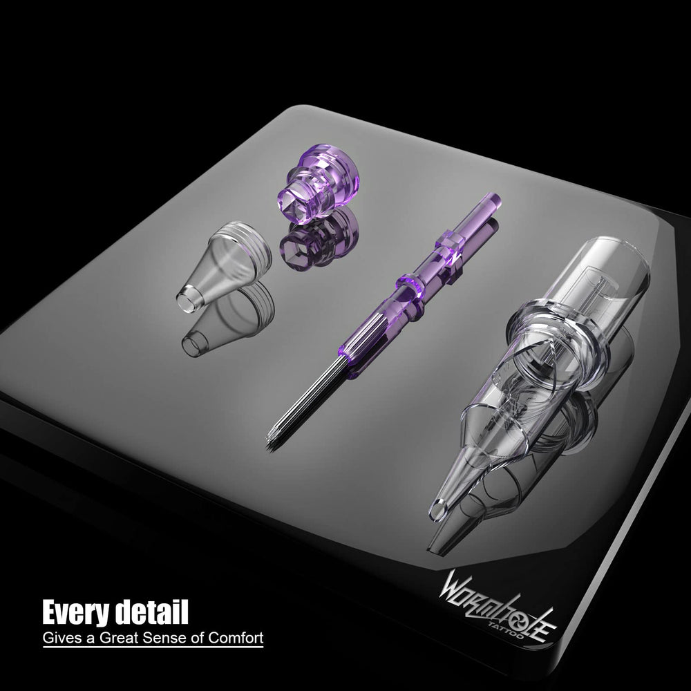 Agujas Wormhole Tattoo anti-retroceso reducen pigmento y exposición.