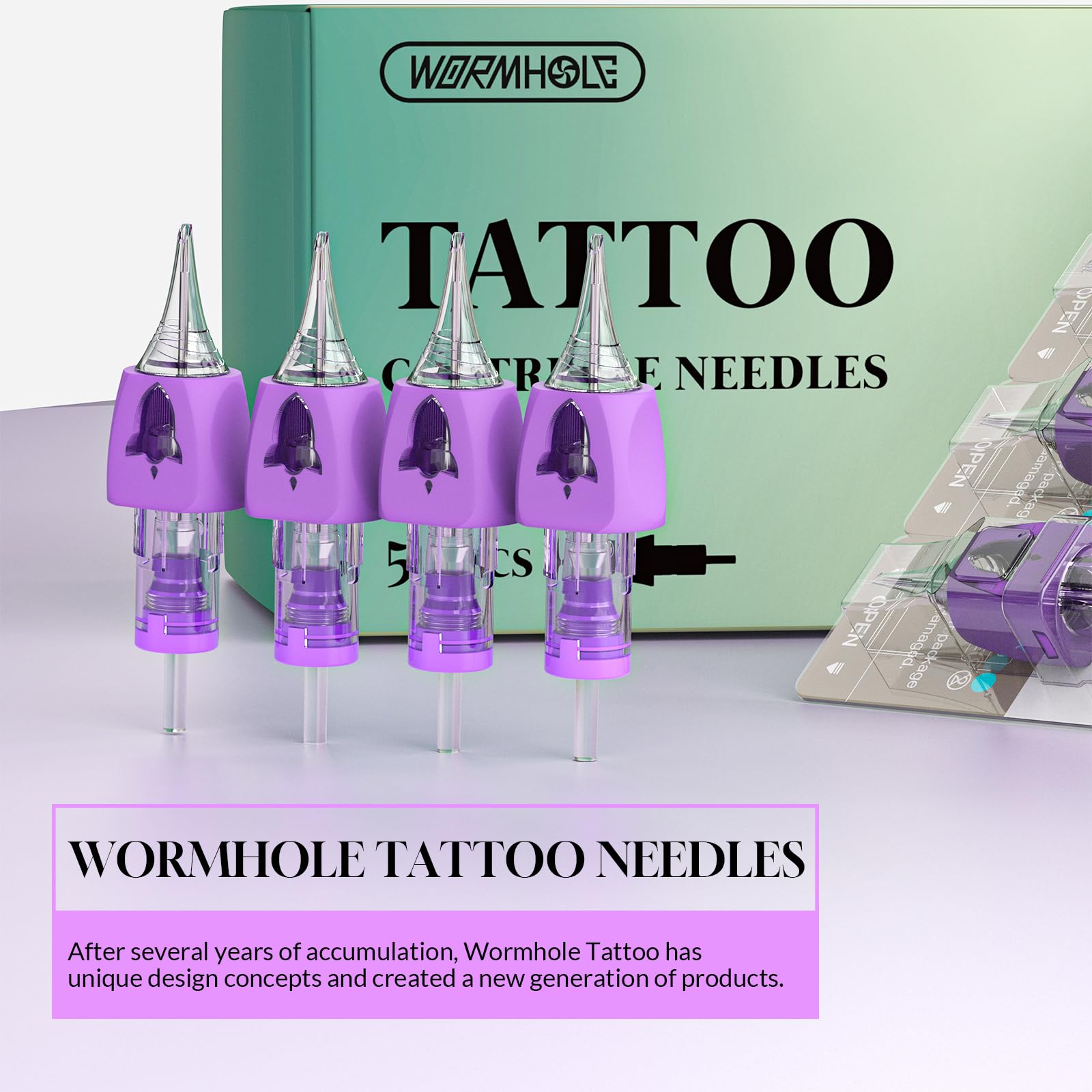 Cartuchos Wormhole Tattoo, envase seguro, pensado para artistas y principiantes