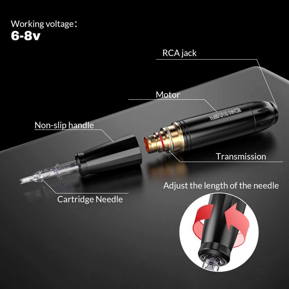 Wormhole Tattoo Kit cable RCA para conexiones estables.