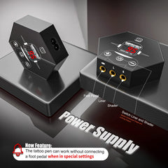 Wormhole Tattoo Kit fuente de poder con protección automática para seguridad.