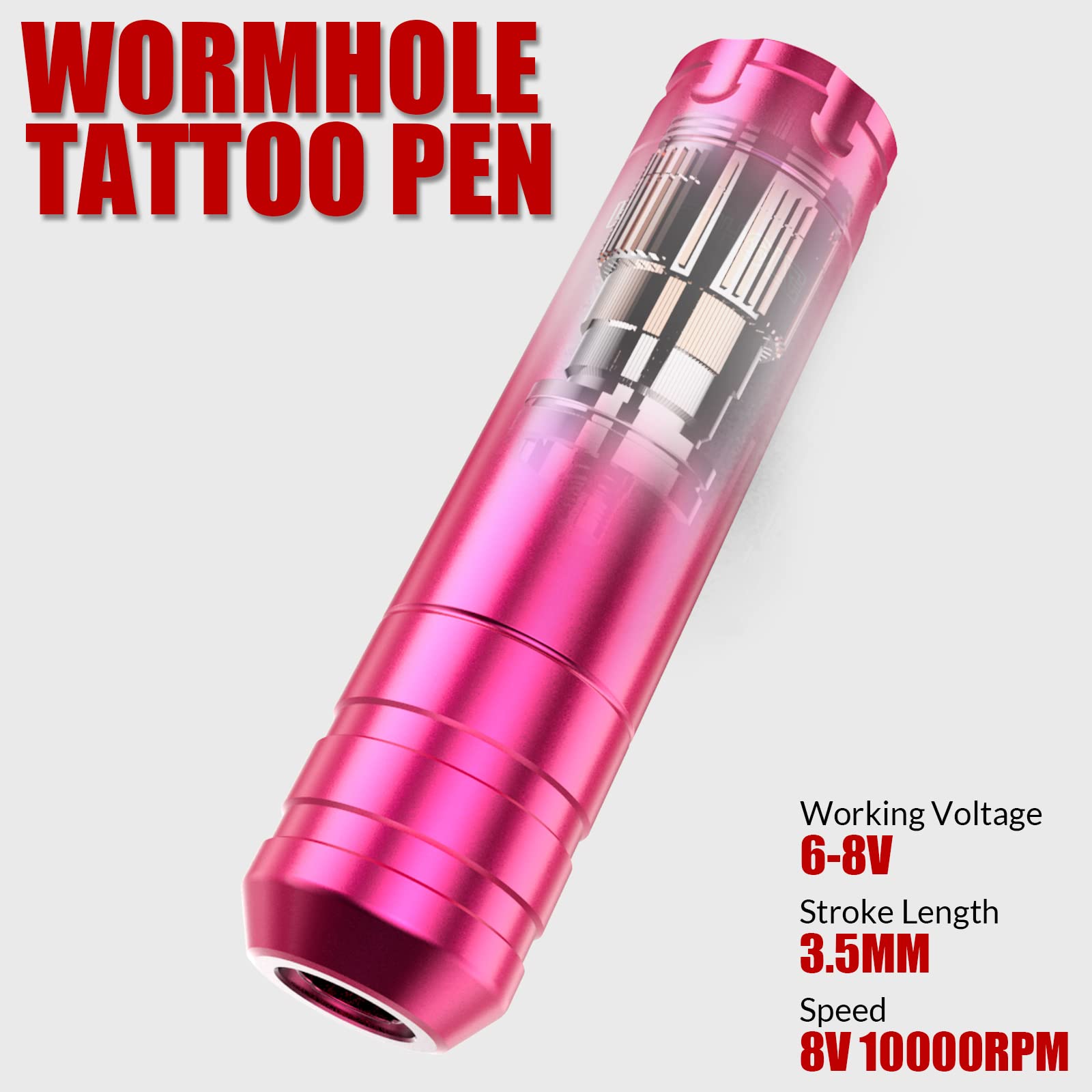 Conjunto Wormhole Tattoo con fuente de poder doble para mayor control.