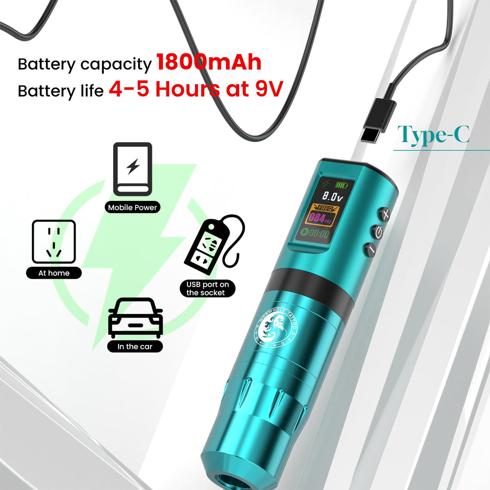 Wormhole Tattoo Kit grip auto-collant : prise en main confortable.