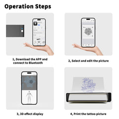 Wormhole Tattoo Stencil Printer con app fácil para diseños personalizados.