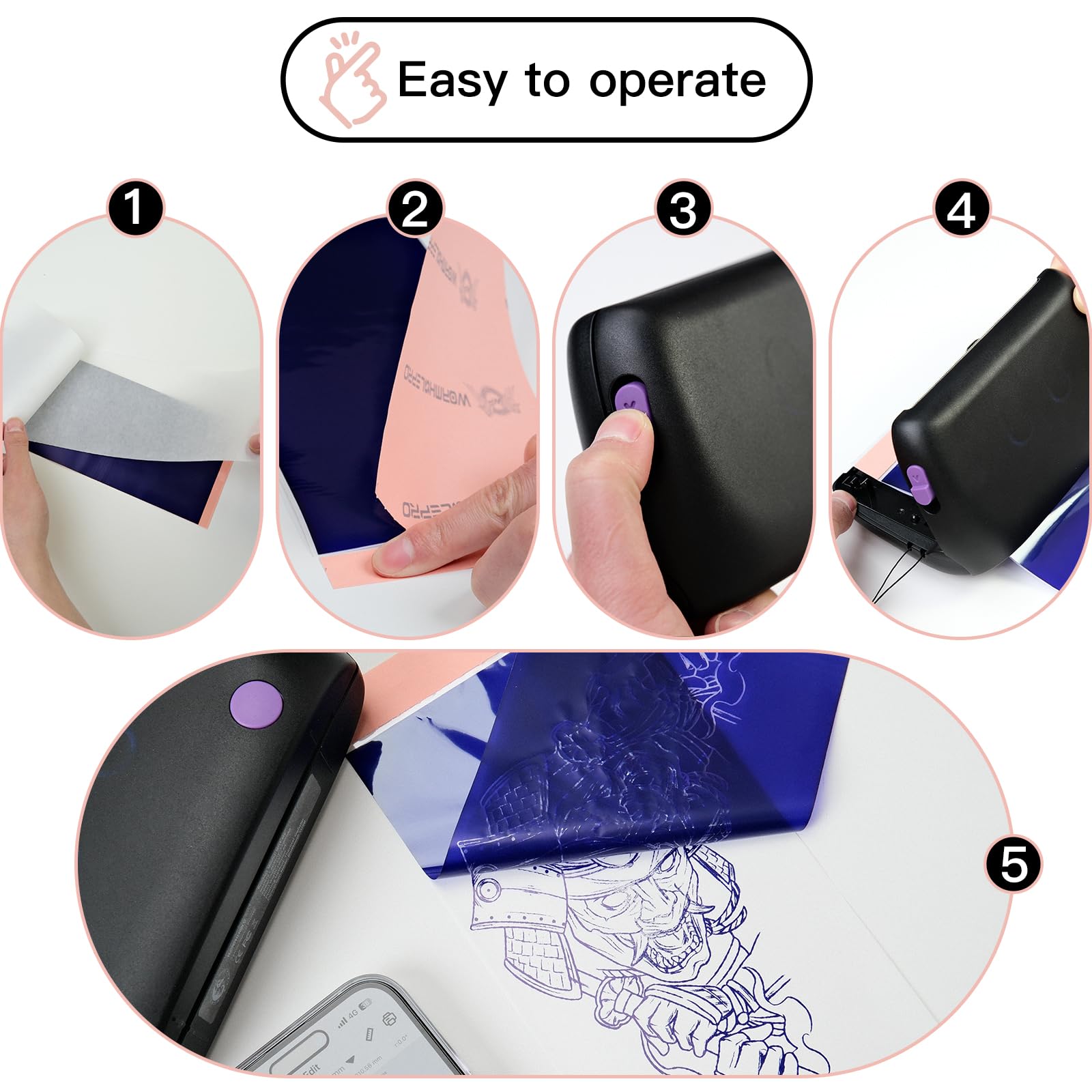 Wormhole Tattoo Stencil Printer es ligero y compacto para viajar