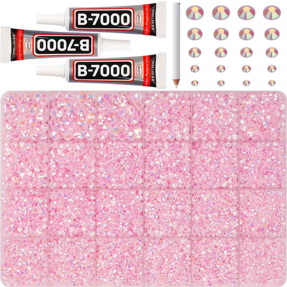 Worthofbest 32000 piezas de diamantes rosas AB para brillo intenso en manualidades.