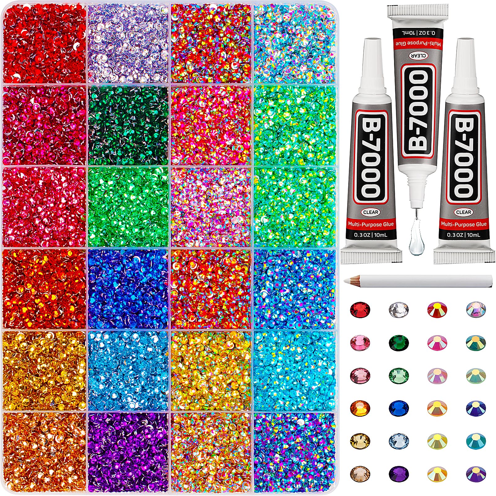 Worthofbest cristales 3mm, kit bedazzler, ideal para decorar ropa con brillo