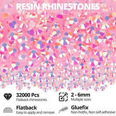 Piedras de 2mm rosas AB para detalles brillantes en ropa y accesorios con Worthofbest.