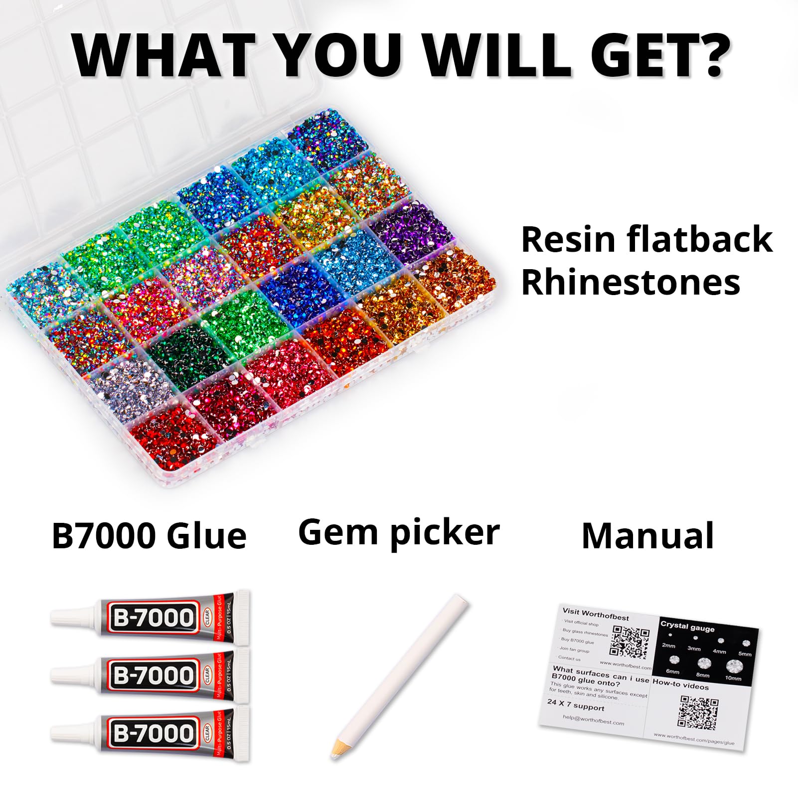 Worthofbest piedras flatback plano para manualidades y telas brillantes