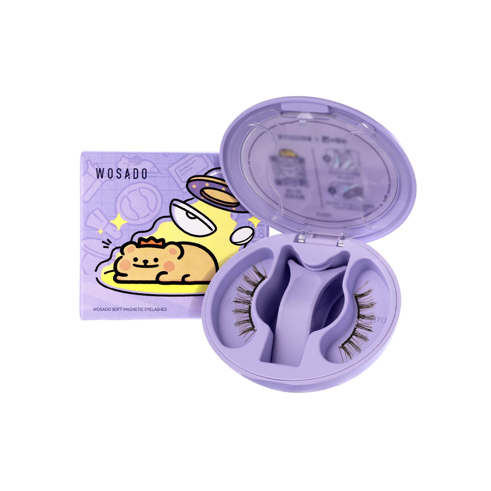 Pestañas magnéticas WOSADO BearisBug color negro hielo 21.5 mm para uso diario sin pegamento