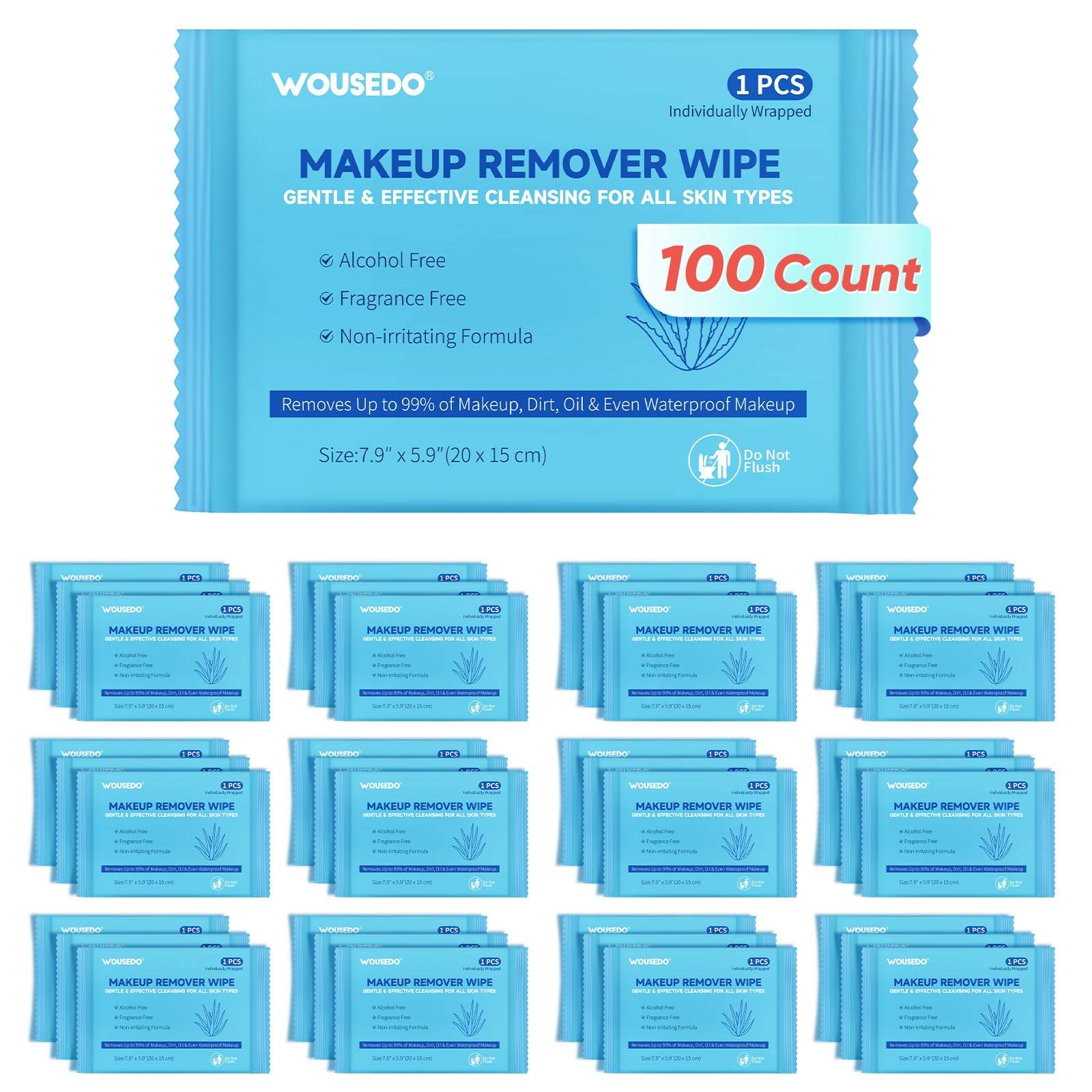 WOUSEDO pack de desmaquillantes para uso diario