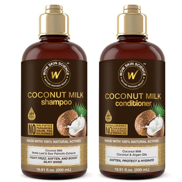 WOW Skin Science champu leche de coco limpia suavemente el cuero cabelludo y fortalece el cabello