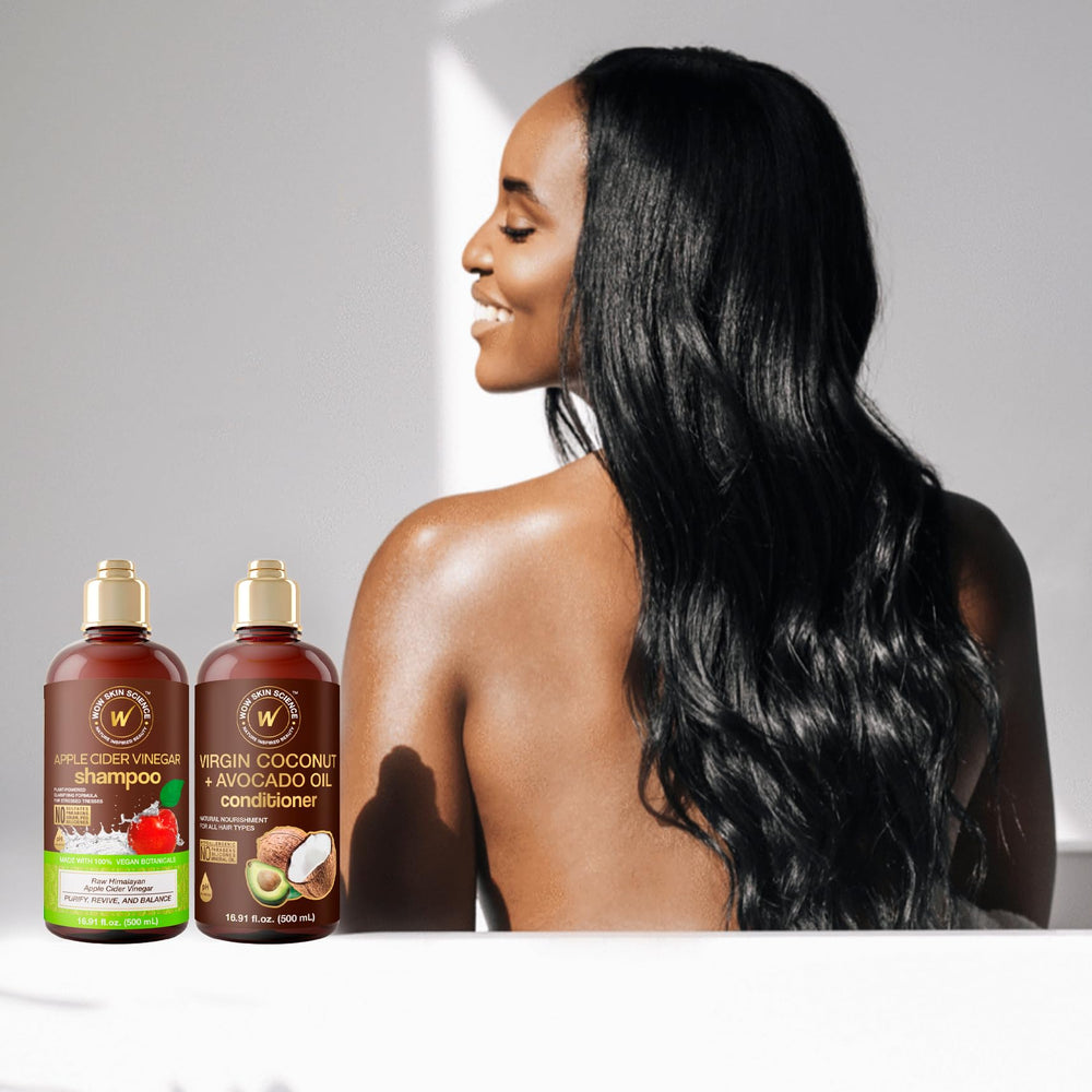 WOW Skin Science uso diario para cabello suave y manejable.