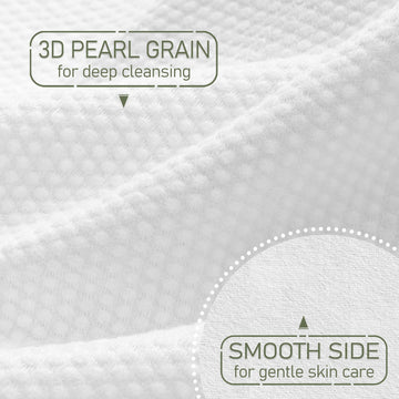 WOWOTEX toallas faciales desechables biodegradables 60 piezas para uso diario y viaje.
