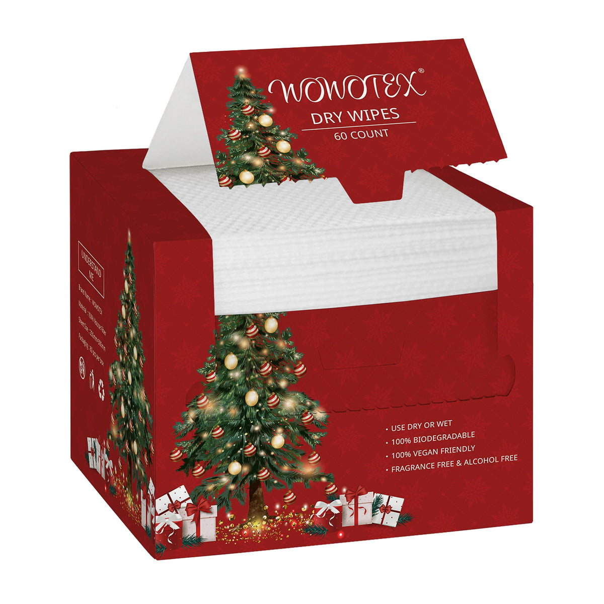 WOWOTEX toallas faciales desechables navidad grandes para piel sensible.