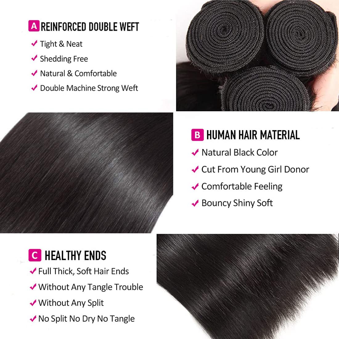 WOWQUEEN: densidad 150% para volumen duradero y aspecto pleno.
