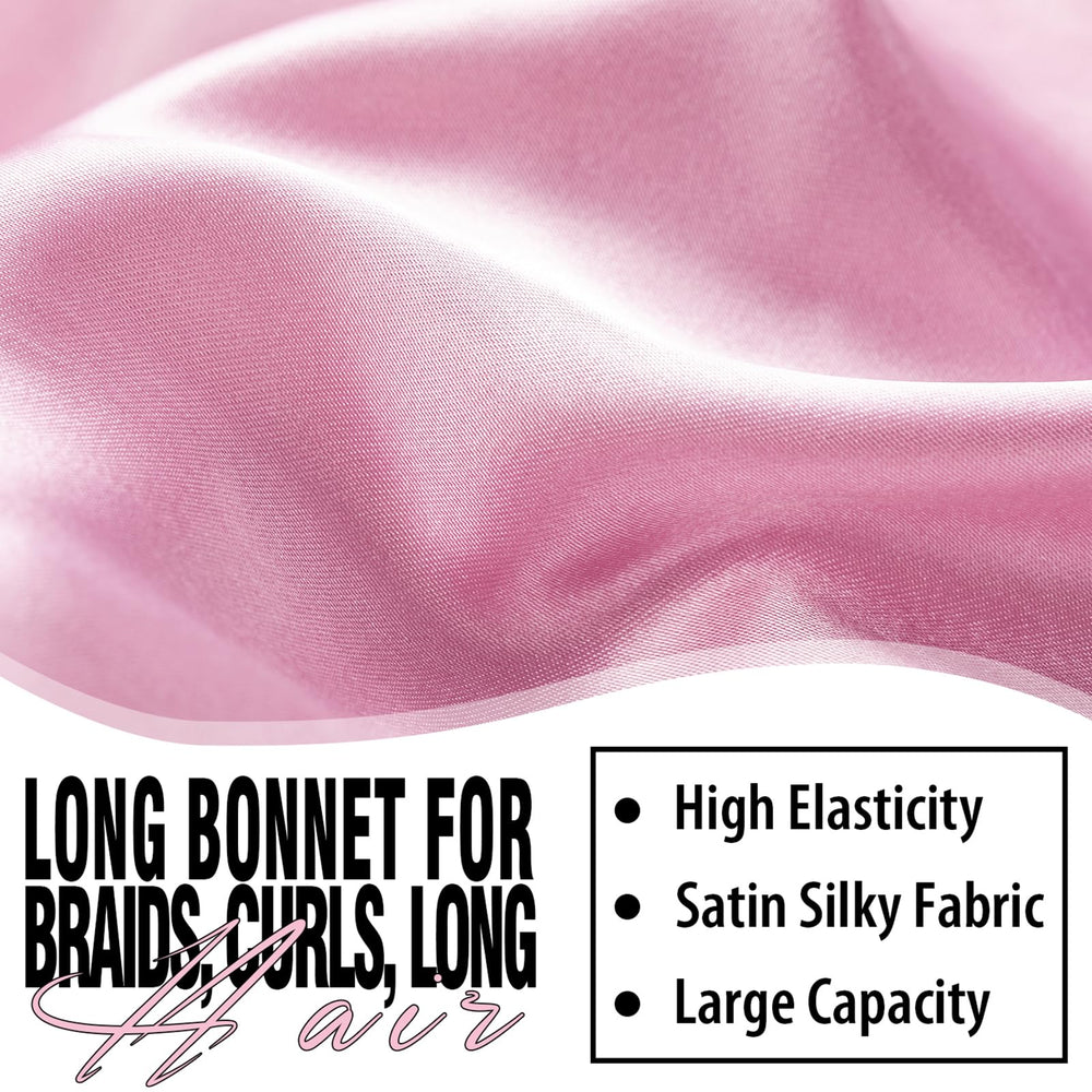 Bonete WOZUTUNT de gran cobertura para cabello largo durante la noche.